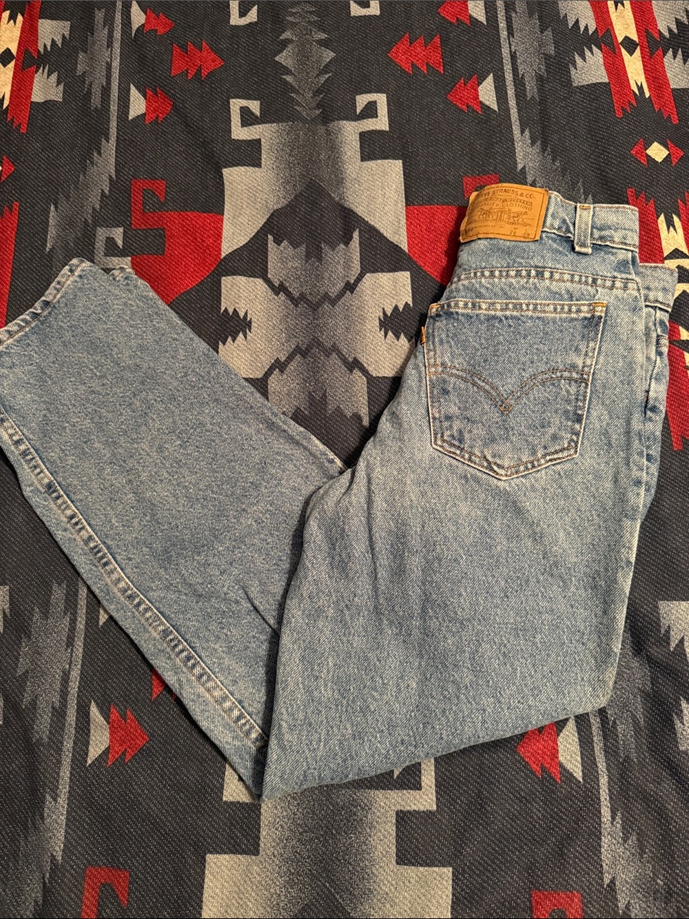 Levi's Vintage Orange Tab 550 Relaxed Fit student cut Jeans